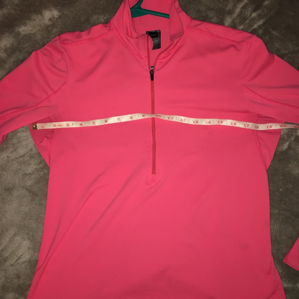 REI Made in USA Hot Pink Warm zip-up LS Top Women’s M